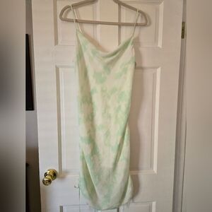 Green Pastel Tie-Dye Slip Dress